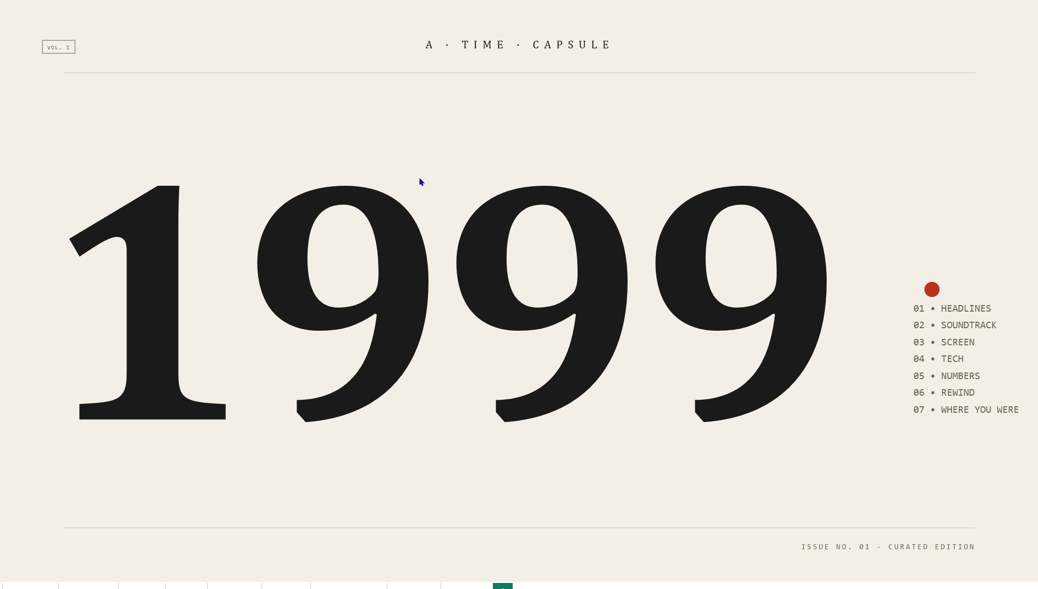 Time Capsule • 1999 project thumbnail